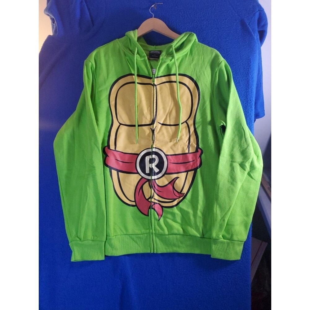 Teenage Mutant Ninja Turtles Rafael Zip Up Hoodie Green Men's Size Small NEW - Picture 9 of 15